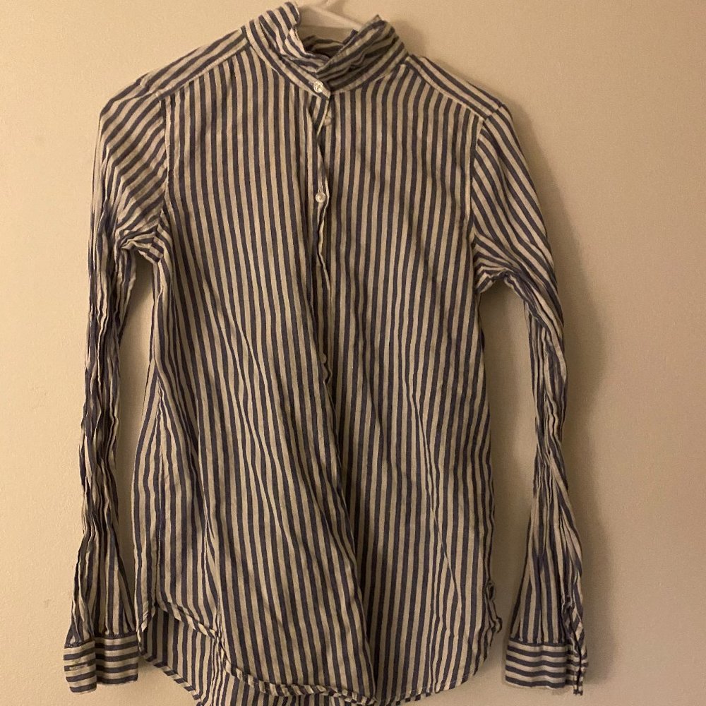Striped Button Up Blouse